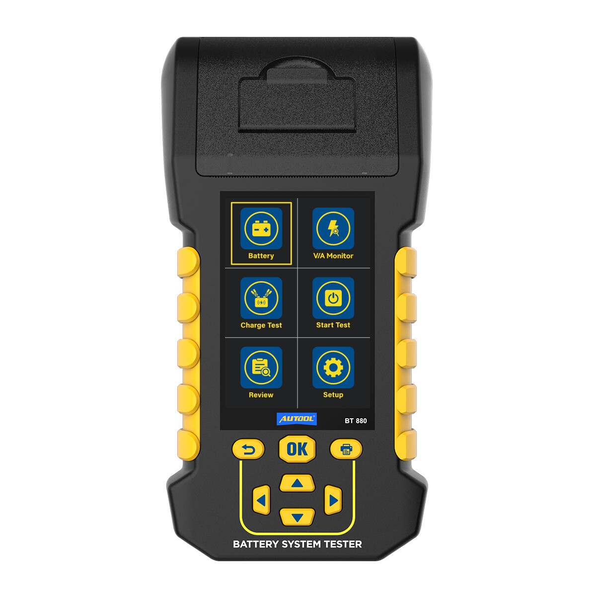 8-30V Car Battery Load Tester with Printer Charging Cranking V/A Monitor 2000CCA