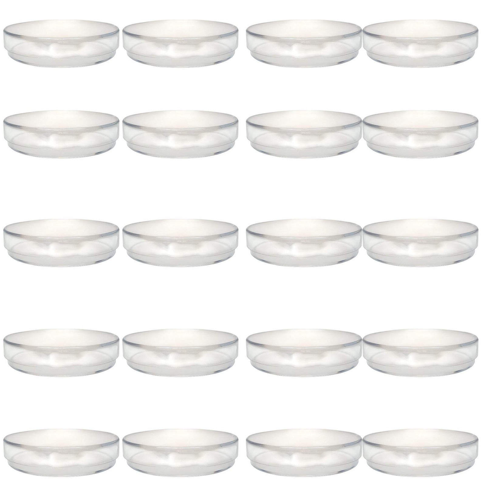 Petri Dish, Polystyrene, 70mm diameter x 15mm height. Pack 20.