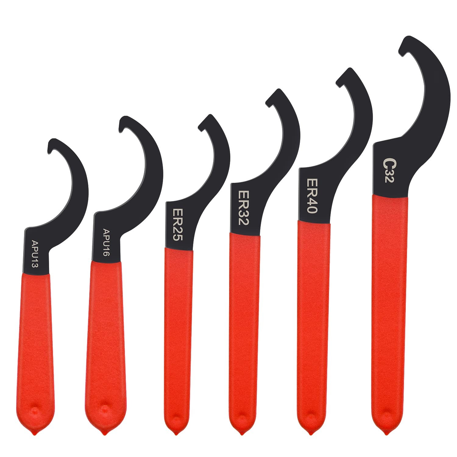 Mdvora 6pcs Coilover Spanner Wrench Set C-Shape Shock Spanner Hook Wrench Too...