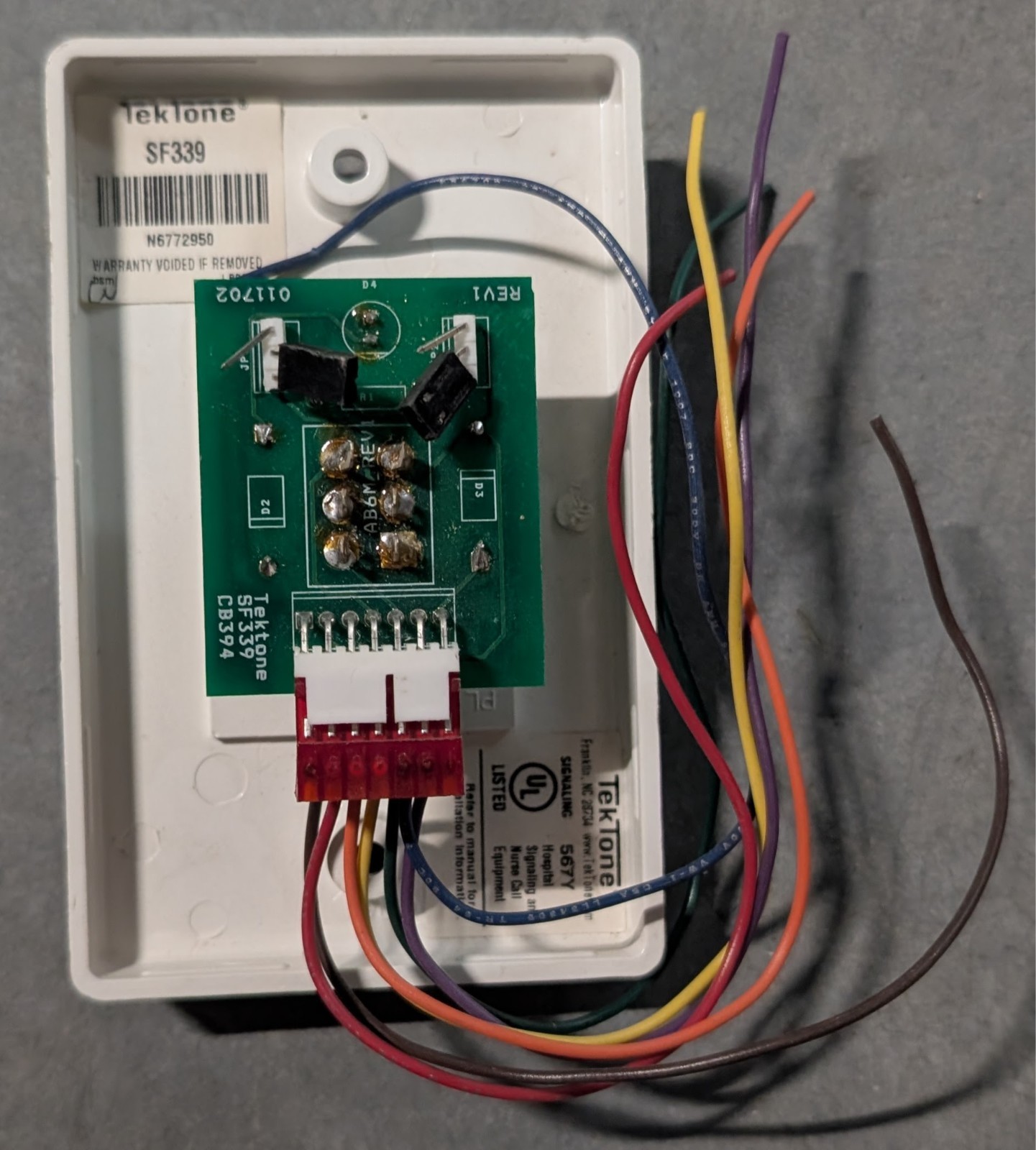TekTone SF339 Emergency Button (no box) - SAME DAY SHIPPING