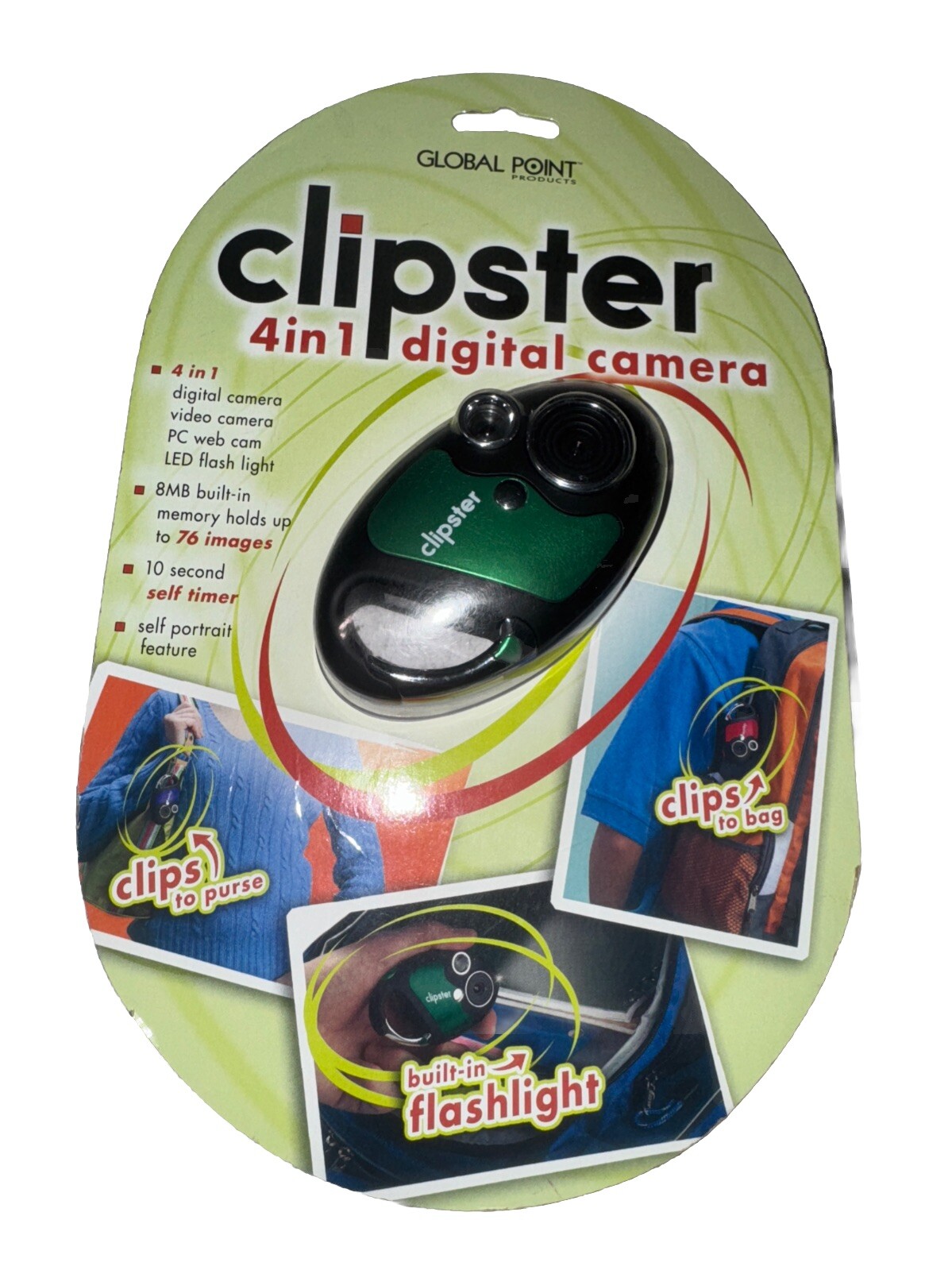 Global Point Products Clipster 4 In 1 Digital Camera/bag Clip New Sealed Rare ￼￼