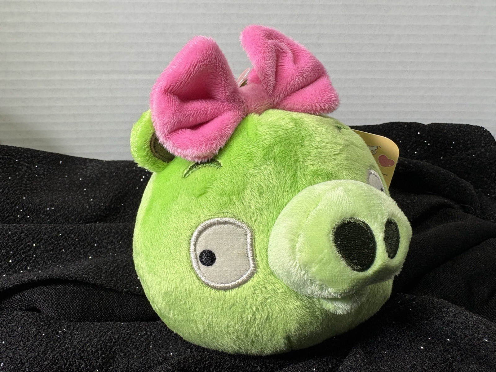 Angry Birds Rio Girl Green Pig W Bow Rare 5” New W Original Tags Clean
