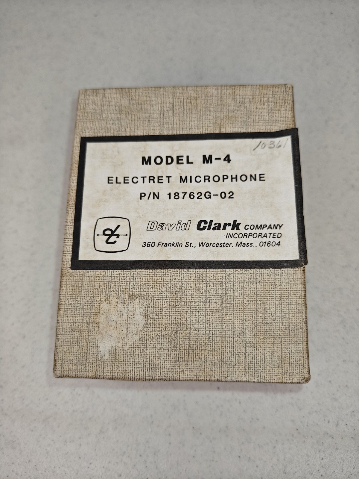 Replacement Electret Aviation Microphone David Clark P/N 18762G-02 Noise Cancel