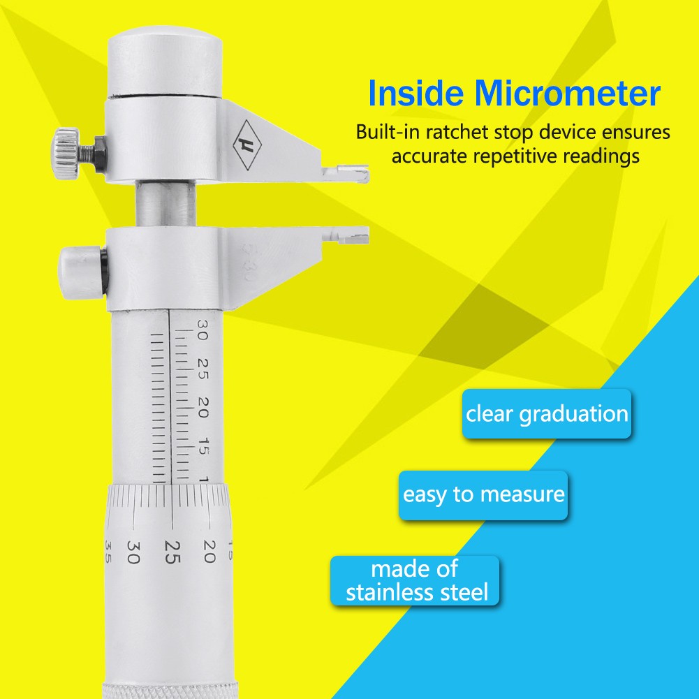 Micrometer 5-30mm Hole Internal Diameter Gauge 0.01mm +Case