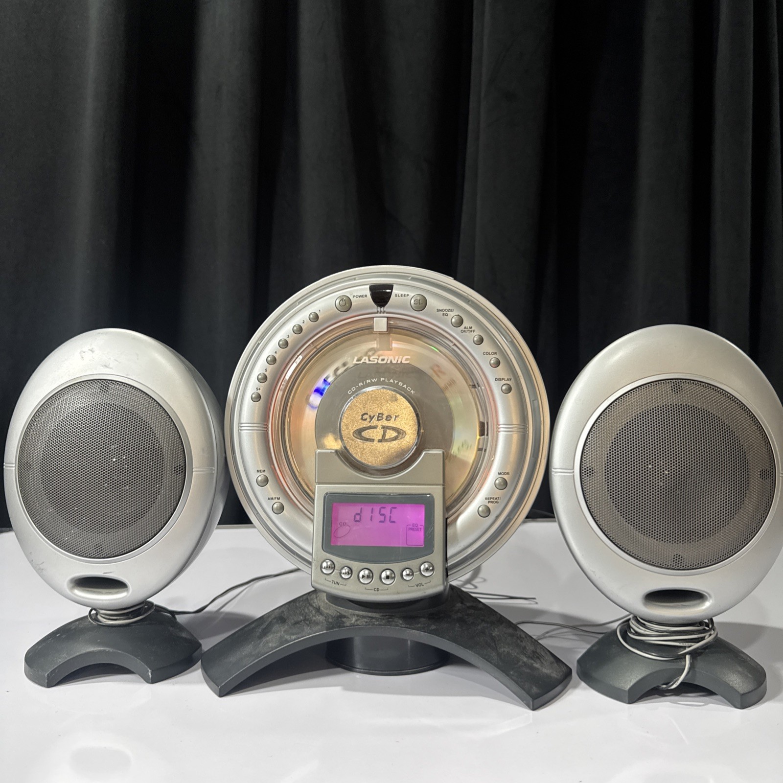 Lasonic MC-990 Cyber CD System w/ OEM Speakers – No Remote – For Parts