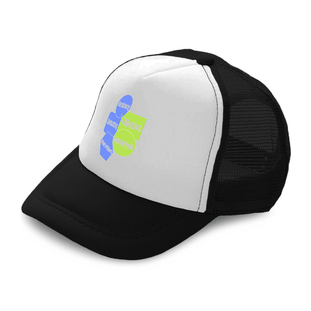 Kids Trucker Hat Brilliant Amazing Marvellous Wonderful Boys Caps & Girls Caps