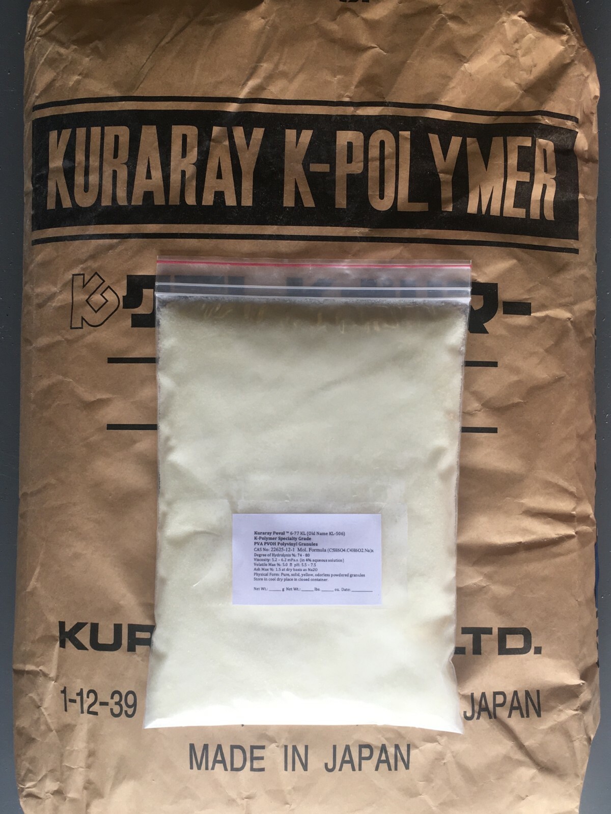 200g Polyvinyl Alcohol PVA PVOH Kuraray Poval 6 77 KL Polymer AND SLIME RECIPE