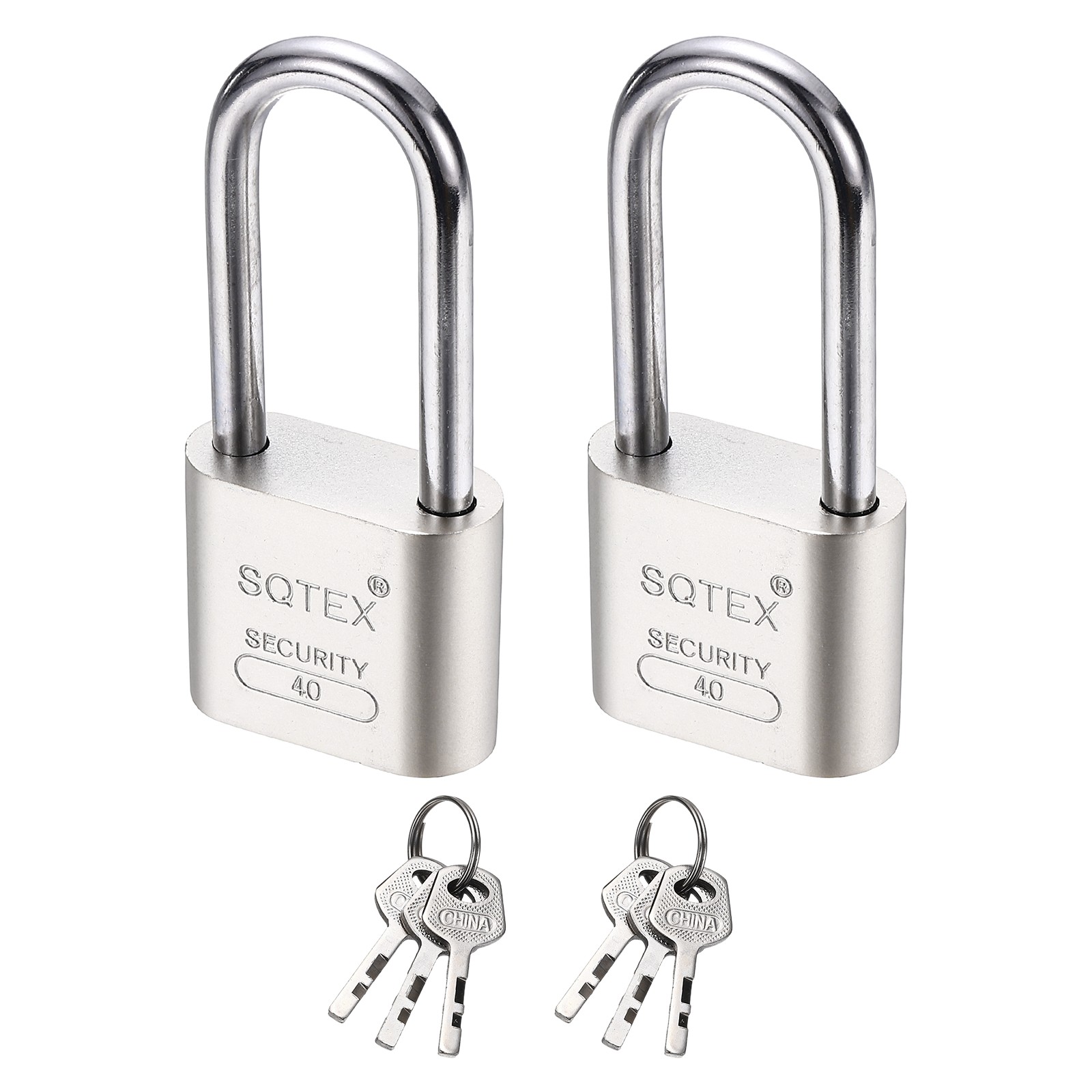 2Pcs 84 x 40 mm Heavy Duty Lock Alloy Steel High Security Padlock with 6 Keys