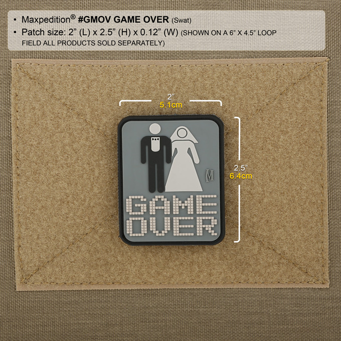PVC Morale Patch - MAXPEDITION - GAME OVER - MULTICAM ARID Green pattern
