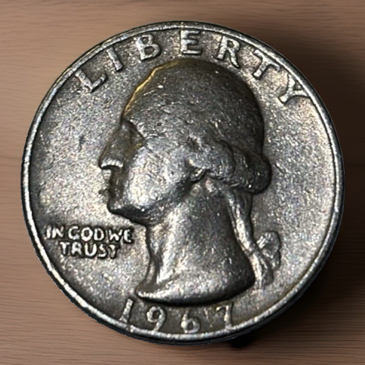 VERY RARE 1967 Quarter ERROR, Date on Rim, Letters on Eagle, No Mint Mark