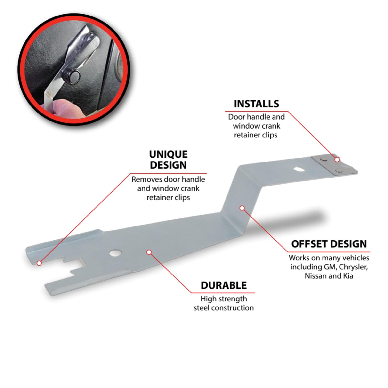 Performance Tool W80646 Door/Window Handle Clip