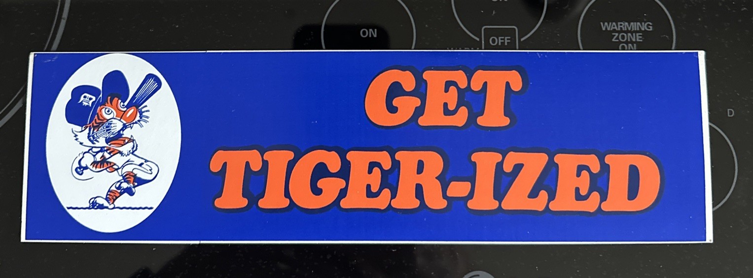 MLB 1984 DETROIT TIGERS  BUMPER STICKER NOS Rare Unused 2.5” X 8.5” World Series