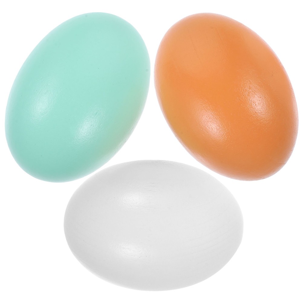 3 Pcs Egg Decors Unfinished Artificial Eggs for Craft Decorating Toy