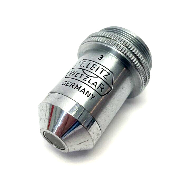 E. Leitz Wetzlar 3 170/- C10:1 A0.25 10x Microscope Objective Lens