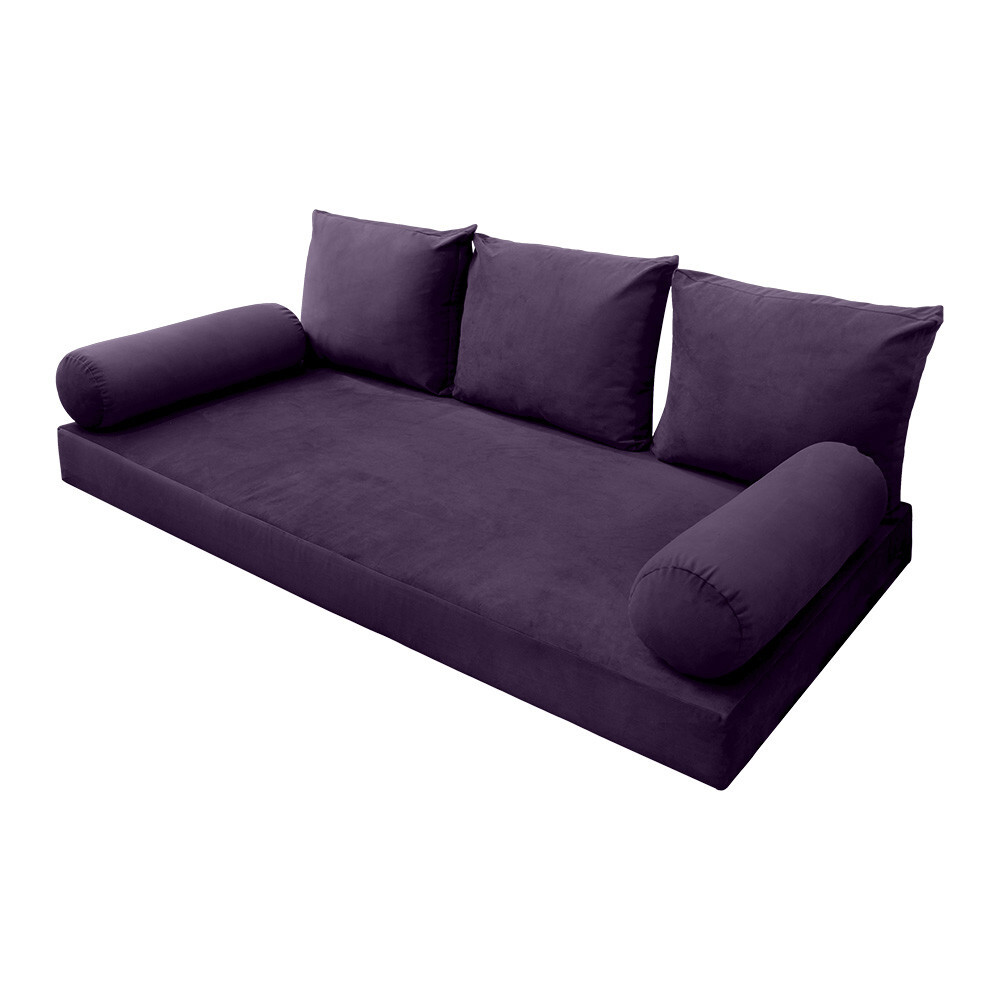 |SLIPCOVER ONLY| S.V3 Velvet Indoor Daybed Mattress Pillow Knife Edge Full AD339