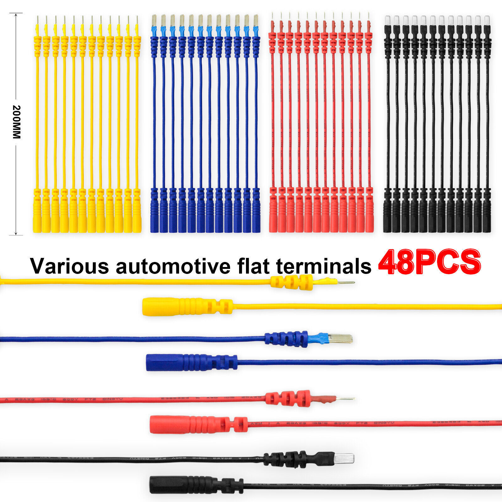92PCS Automotive Multimeter Test Lead Kit Wire-Piercing Clip Test Probe Wire Set