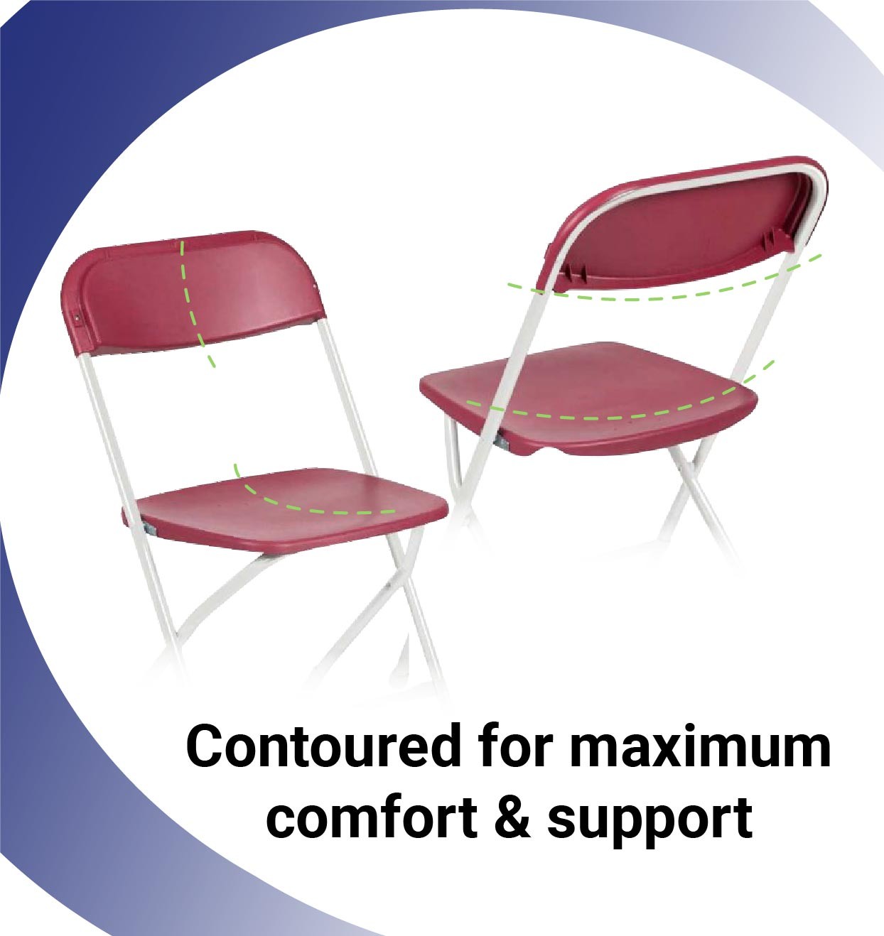 Plastic Folding Chairs Red 4 Pack Indoor Outdoor Event Party 700 lb Capacity