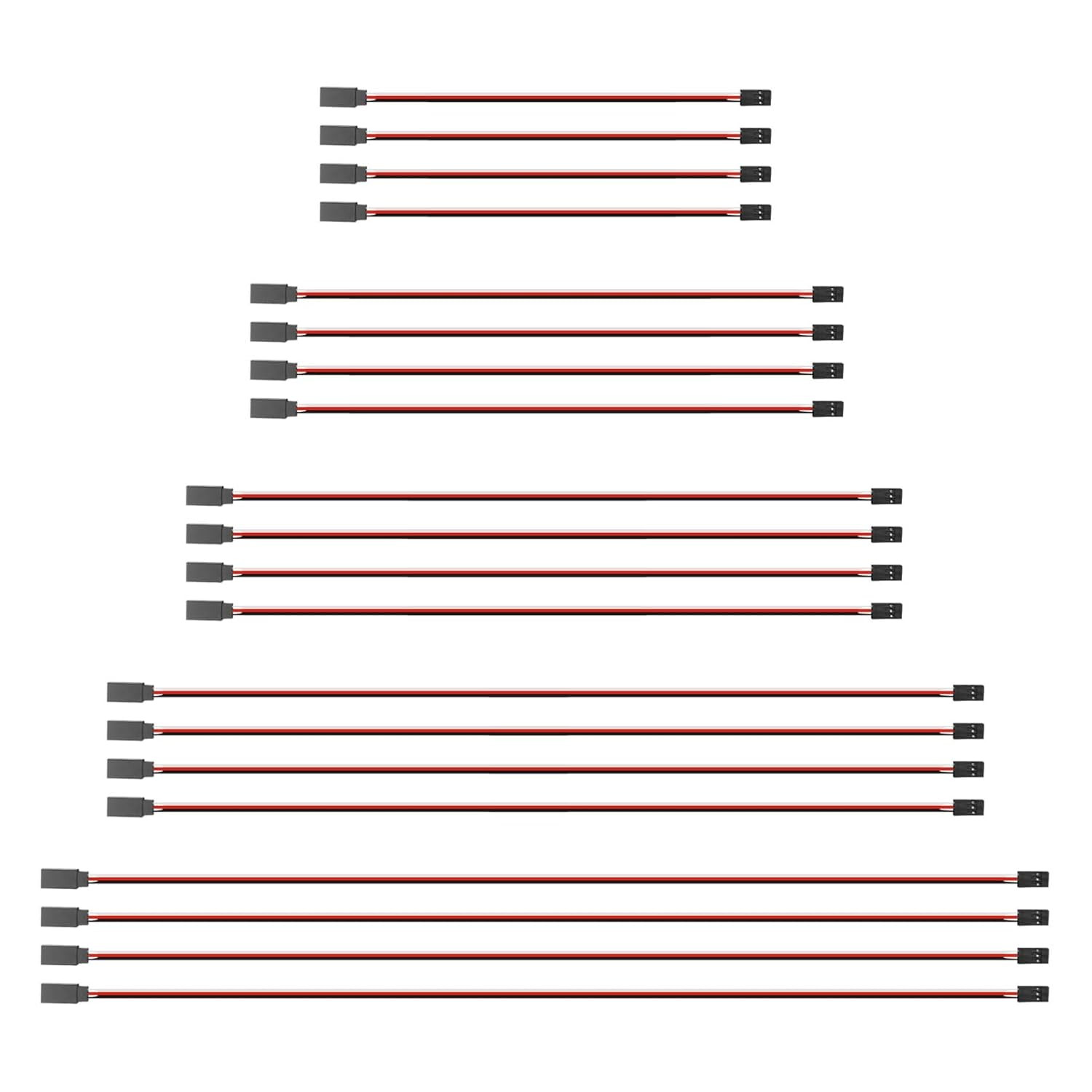 Servo Extension Cable, 20 PCS 3-Pin Servo Extension Cable,Wire Cord Female to Ma