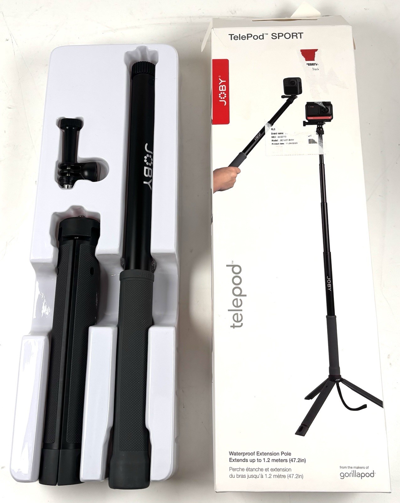 JOBY TelePod Sport Tripod or Extended Grip For GoPro Cam  (JB01657-BWW)