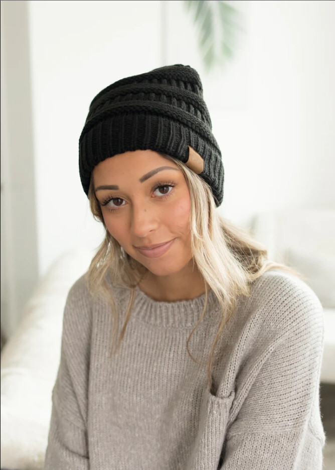 Womens Slouchy Beanie Winter Hat Cable Knit Ski Hats Warm Chunky Knitted Cap US