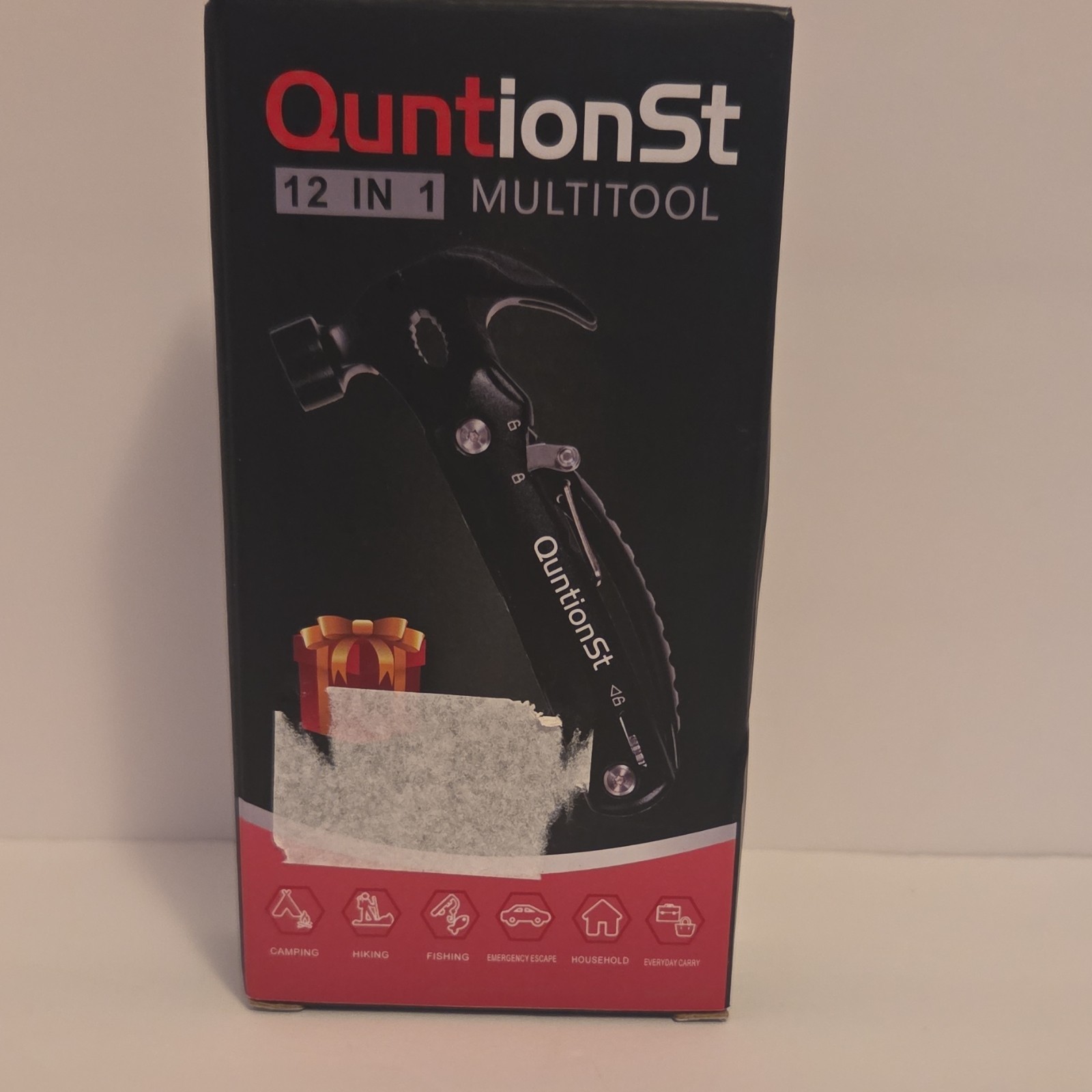 QuntionSt 12 in 1 Multitool Stainless Steel Hammer Pliers Knife Saw