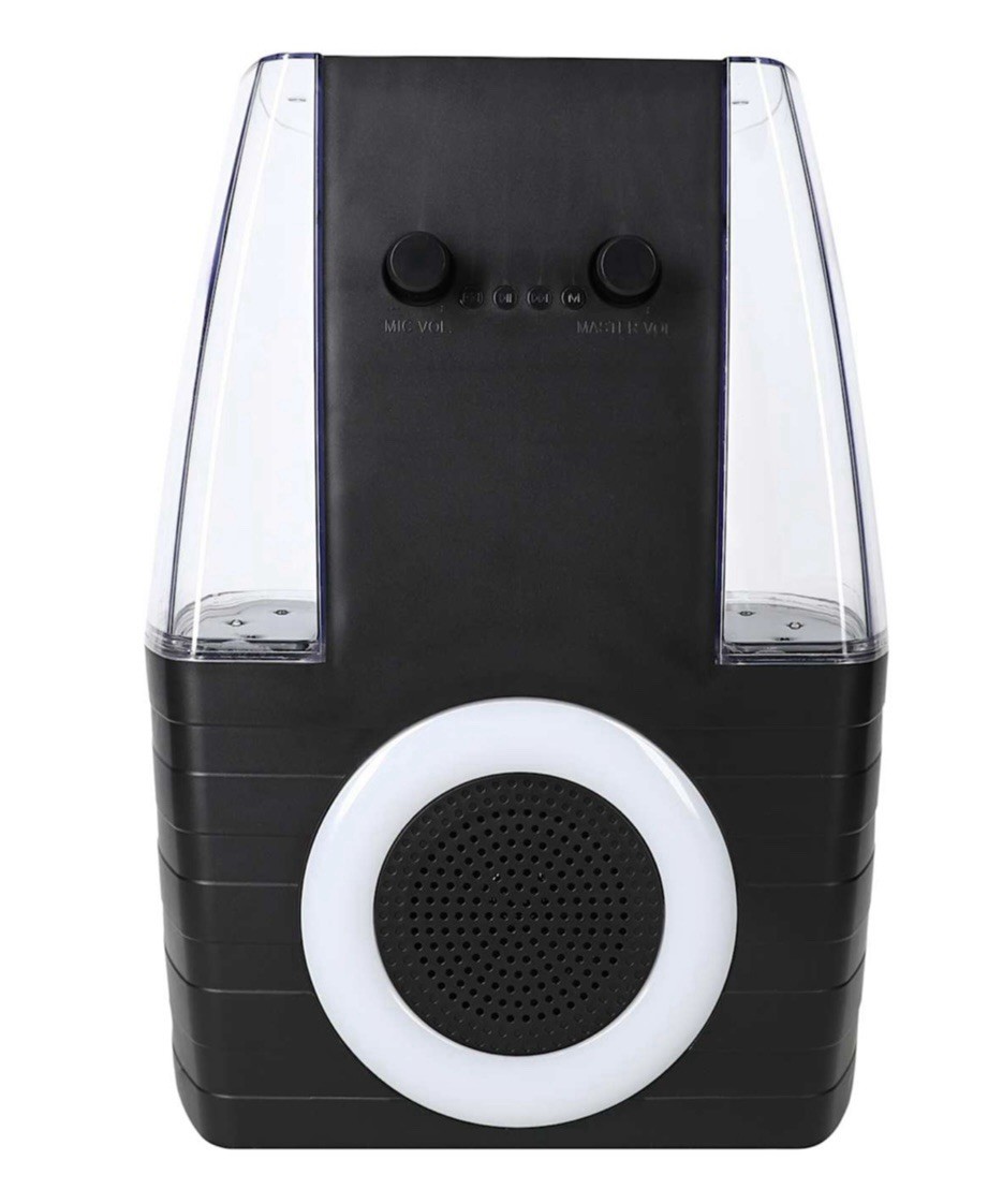 Dancing Light Show Bluetooth Karaoke Speaker, BlackPortable Entertainment System
