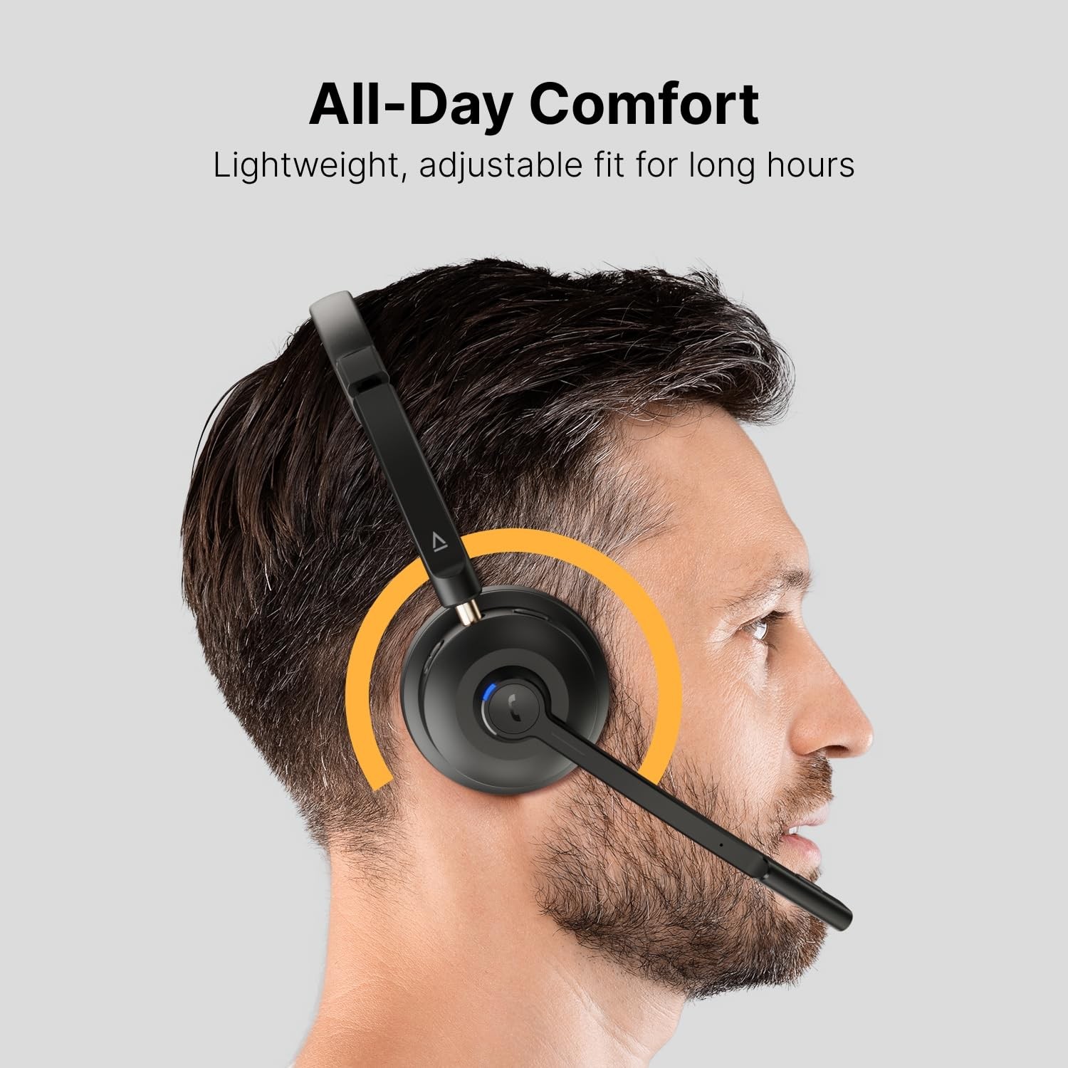 Chat Wireless On-Ear Headset with Noise-Cancelling Boom Mic