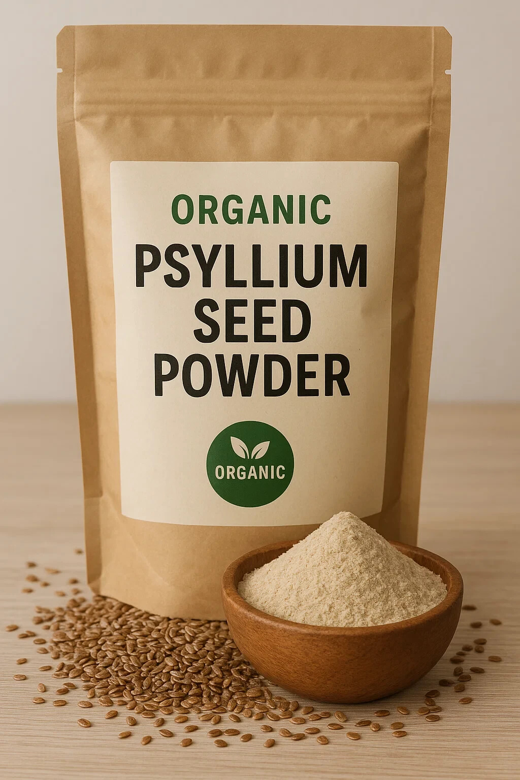 Organic Psyllium Seed Powder - 100% Pure, Non-GMO, High-Fiber Superfood #1 Rated