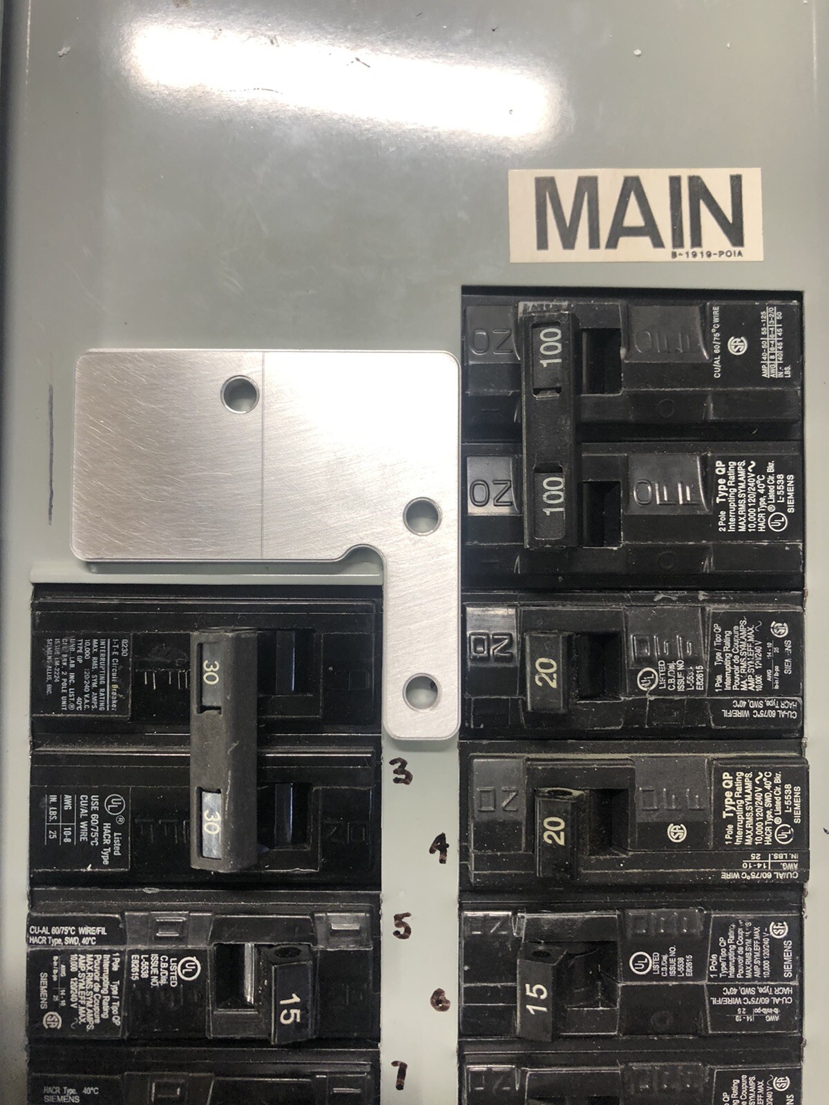 100 Amp Siemans / ITE KTS-75 Generator Interlock