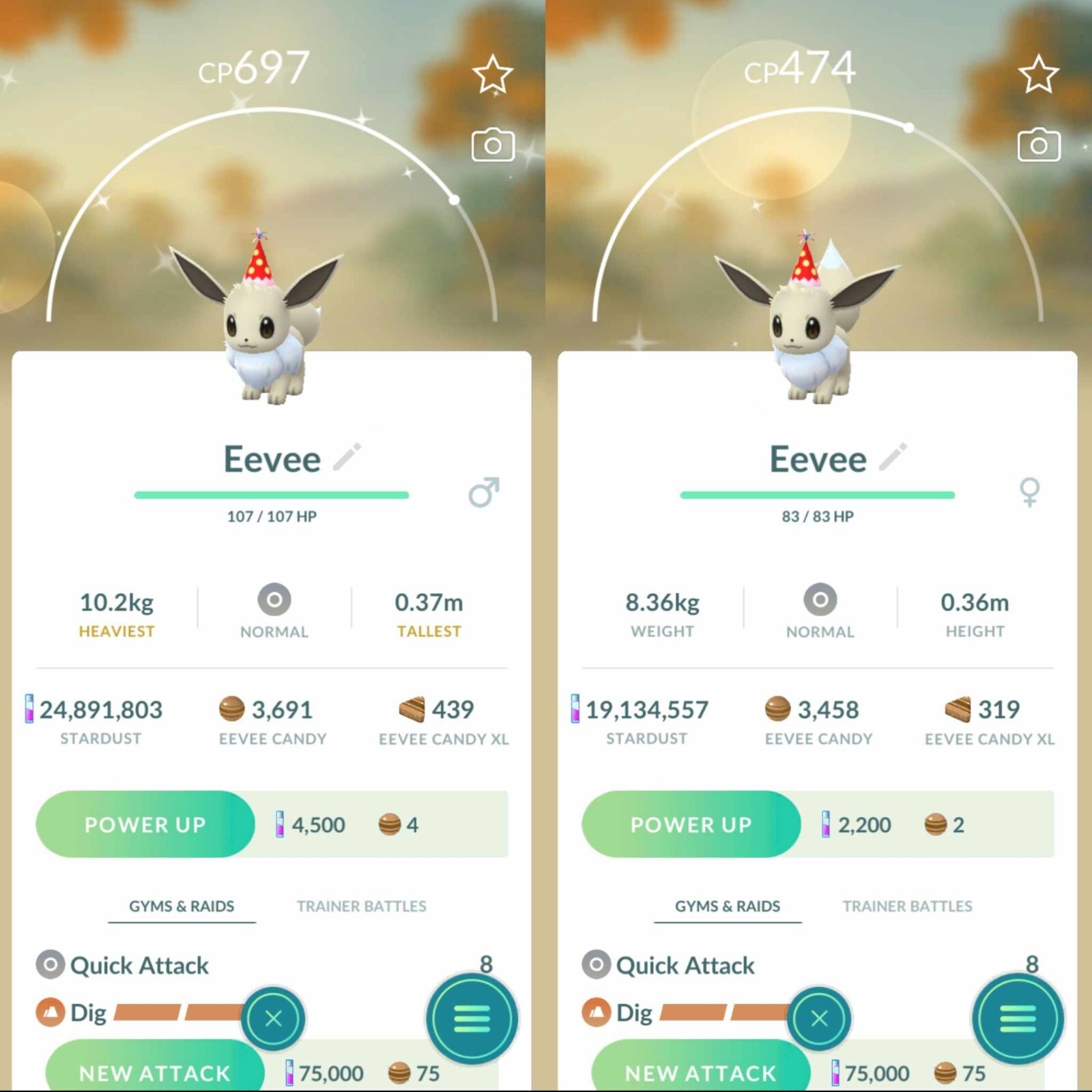 Pokemon Shiny Eevee Red Party Hat - TRA'DE 20k Dust GO - Read Description