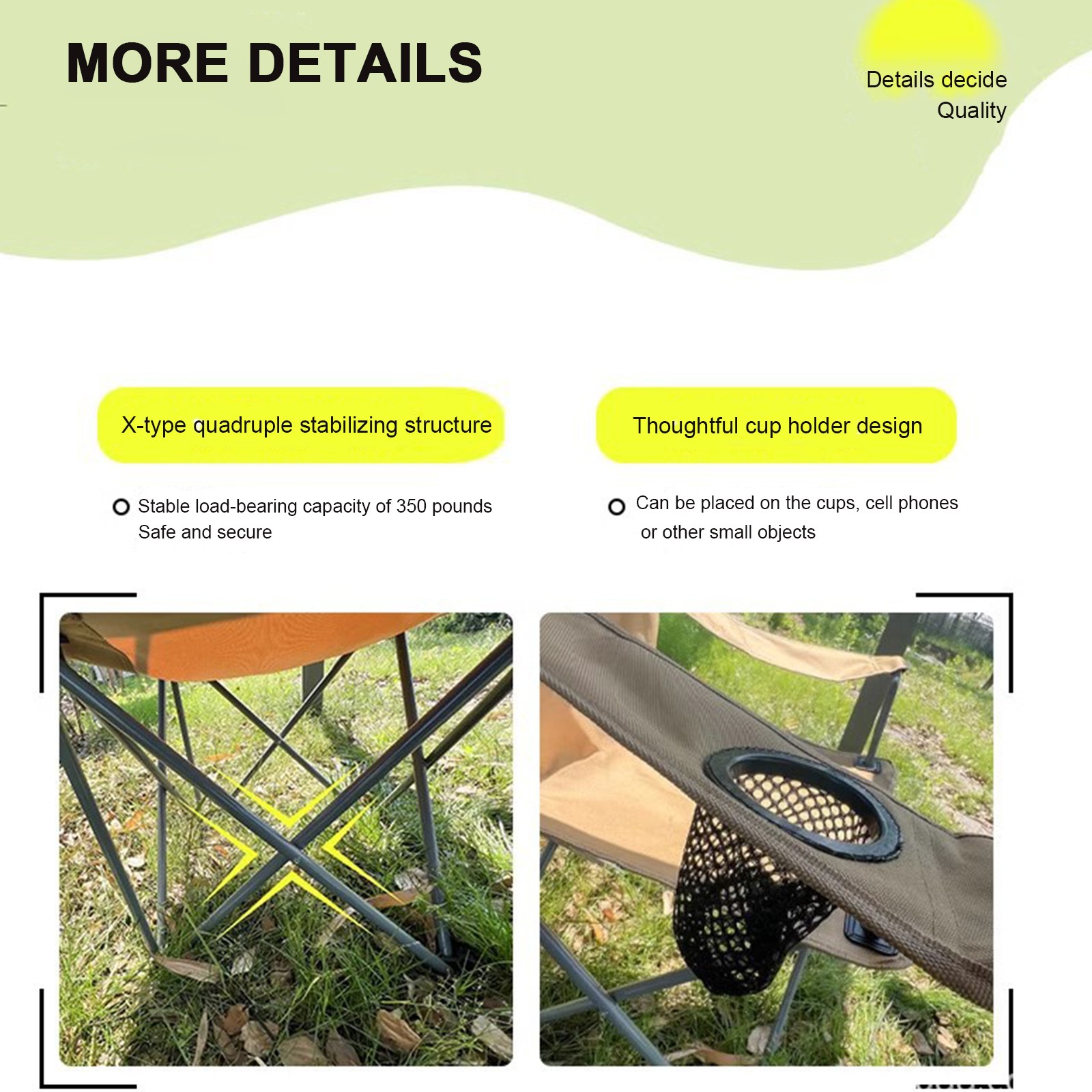 Camping Chair with Canopy Foldable W/Sun Shade for Beach Camping Folding Chair