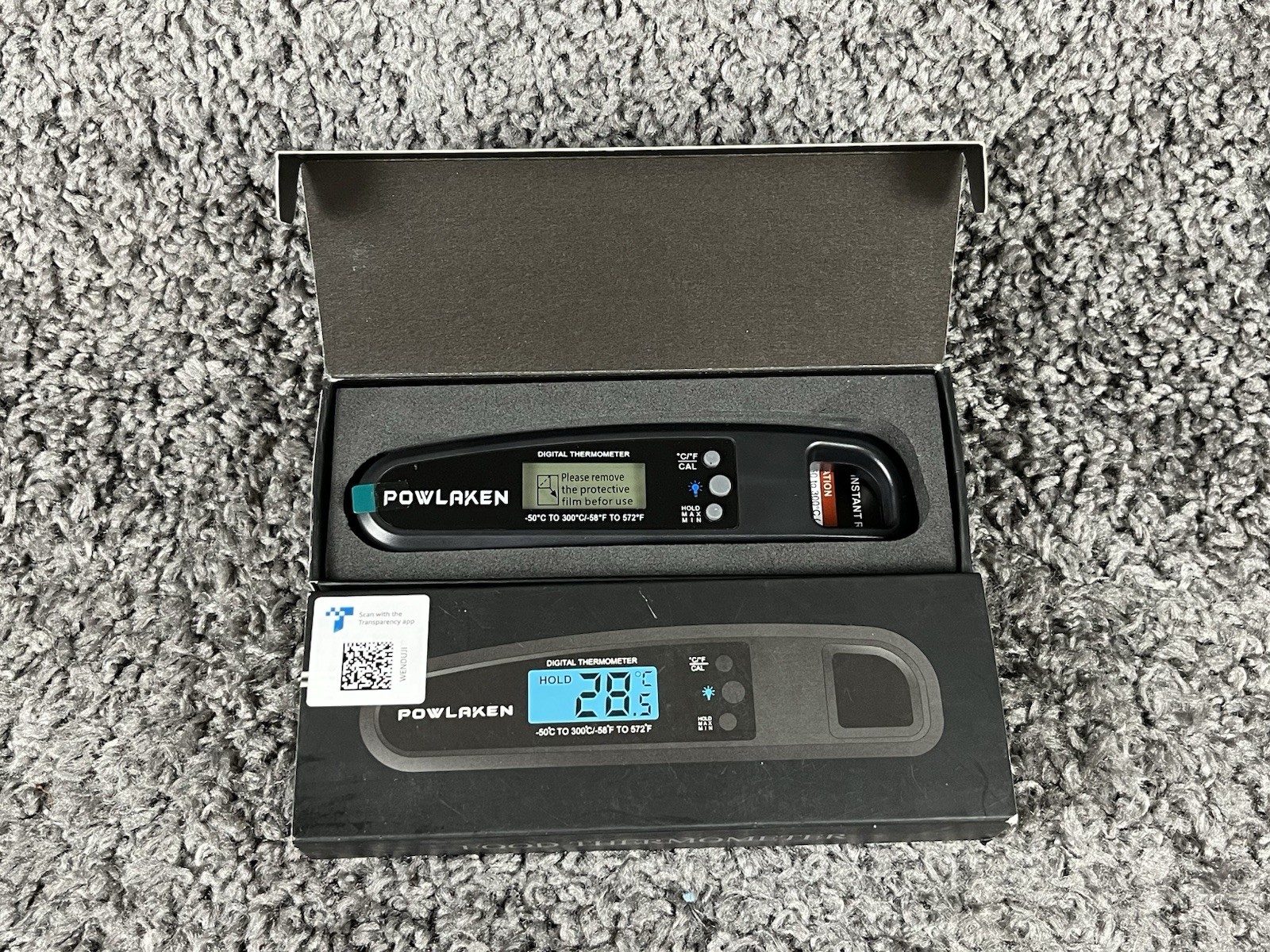Powlaken Digital Food/Meat Thermometer – Black - New