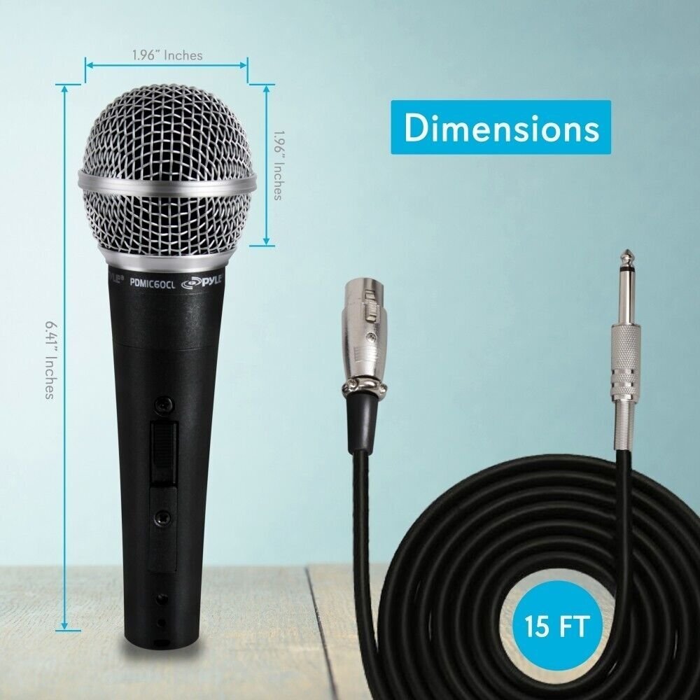 Pyle Professional Dynamic Microphone, Unidirectional Handheld Mic PDMIC59