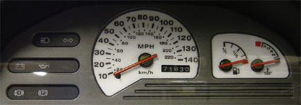 Lockwood Ford Fiesta Mk3 89-97 without Rev Counter CREAM (ST) Dial Kit 400J/Y2