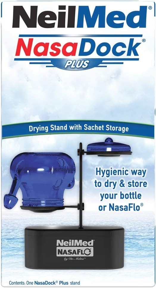 Effortless Assembly NasaDock Plus Stand for Sinus Rinse, Available in Black