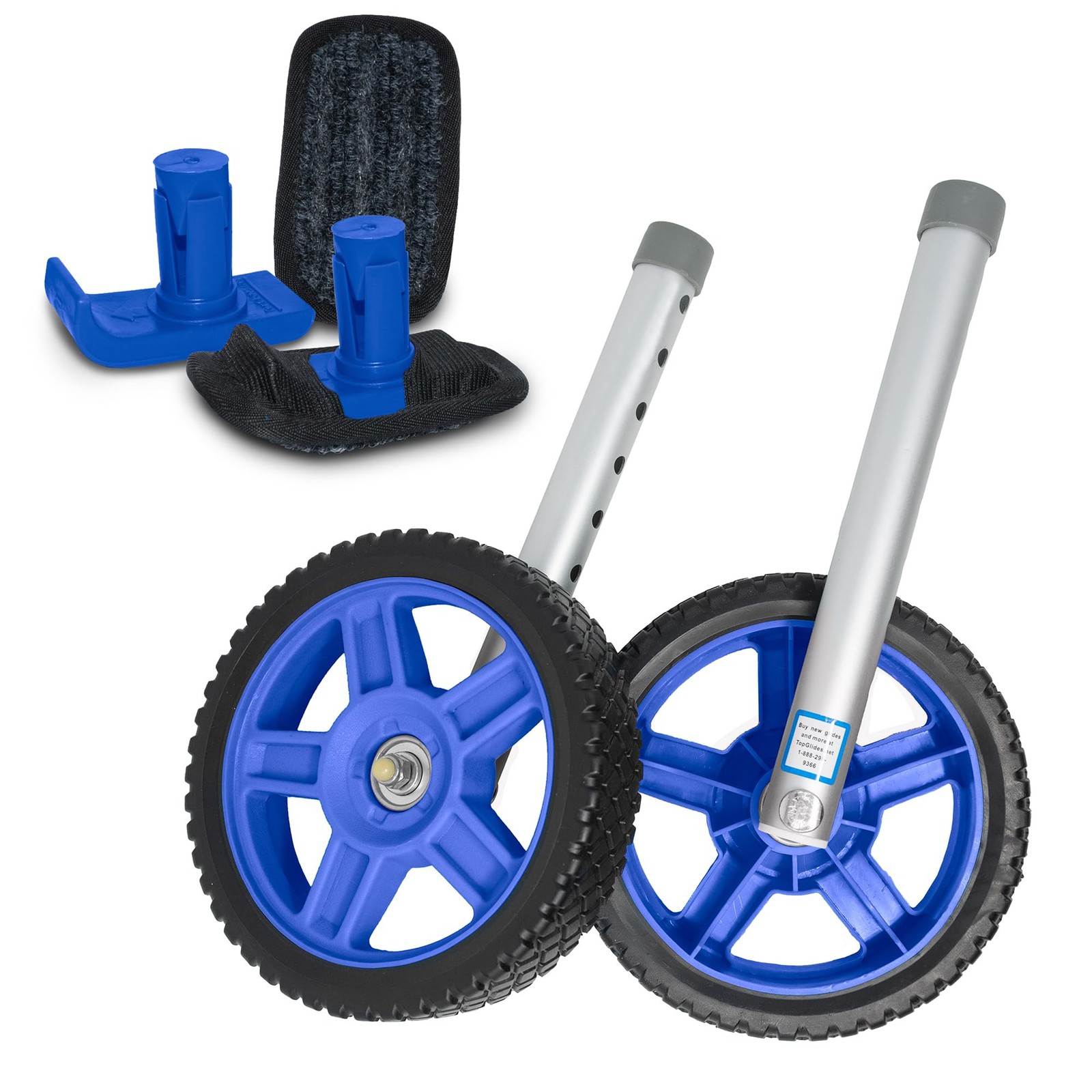Top Glides 8" Off-Road Walker Wheel Kits with Flexfit 4 Piece Set, Blue