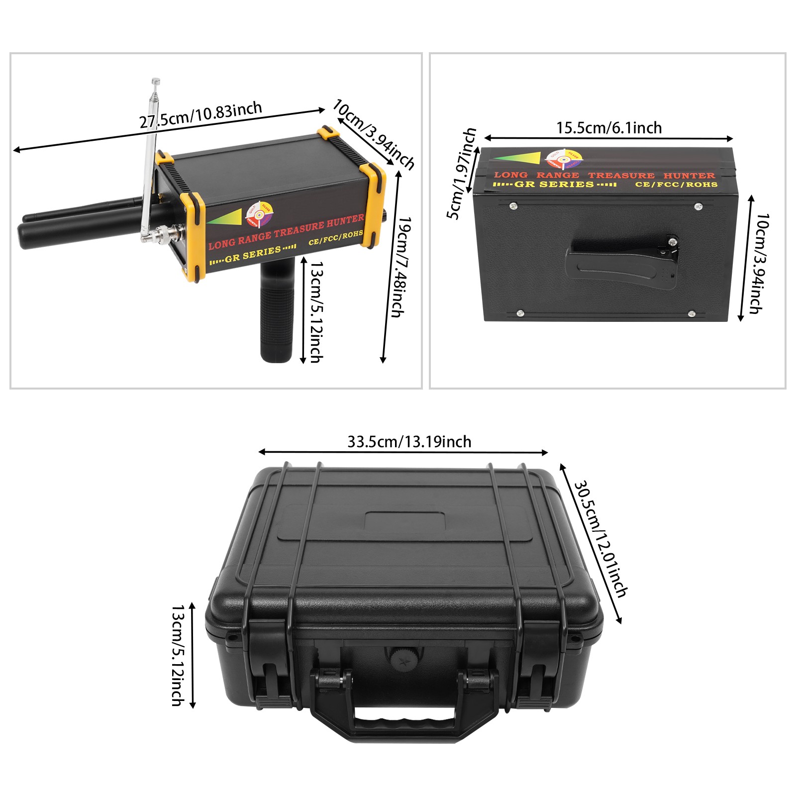 Metal Detector for Adults 82ft Deep Range Treasure Finder Rechargeable Battery