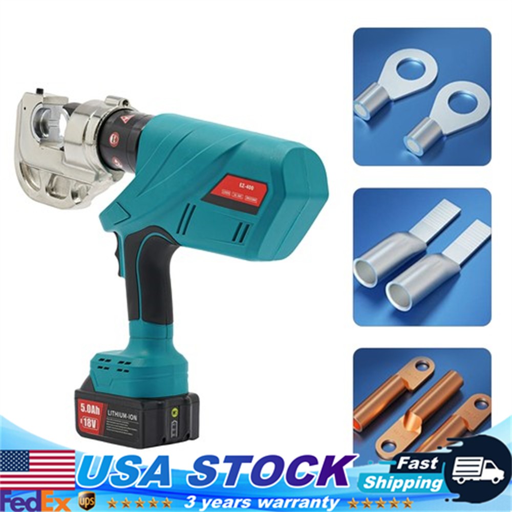 Electric Hydraulic Plier Rechargeable Battery Powered Crimping Tool 18V 10-400m㎡