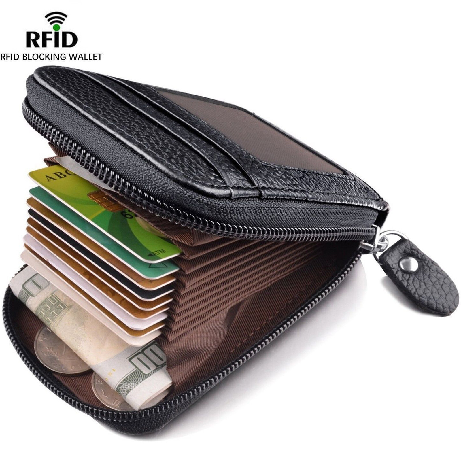 Tarjetero De Cuero Para Hombre Con Cartera De Almacenamiento En Regalo US STOCK