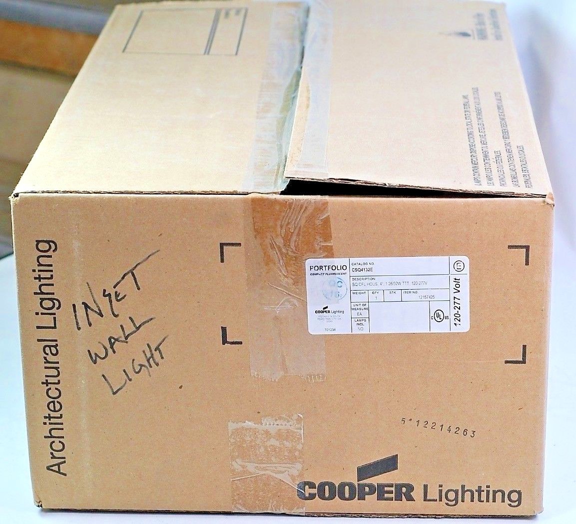Portfolio CSQ4132E 4" Square CFL Recessed Downlight Housing 26/32W 120-277V NEW