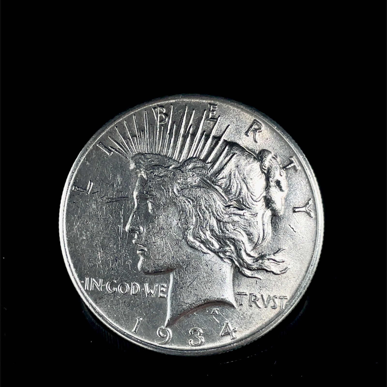 1934 Peace Silver Dollar AU - About Uncirculated $1 U.S Coin # 532