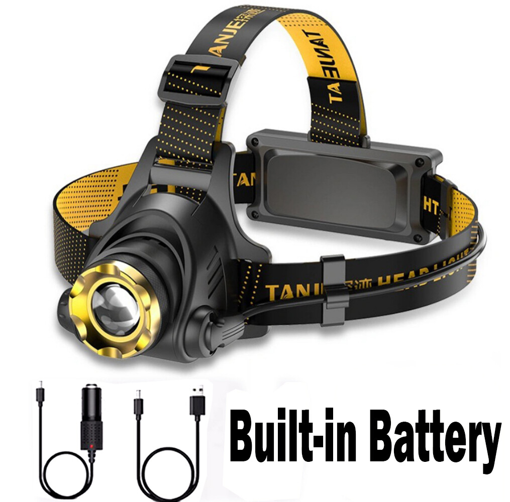 Powerful 12000000LM LED Rechargeable Headlight Zoomable Headlamp Head Torch US