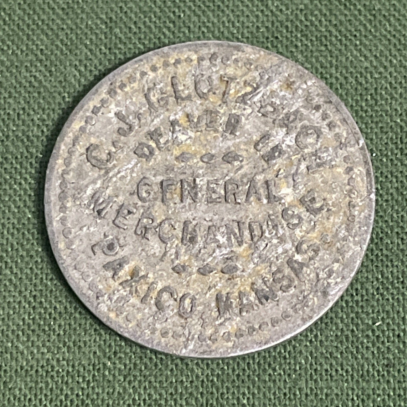 Rare C.J. Glotzbach Dealer General Merchandise Good For 25¢ Token Paxico Kansas