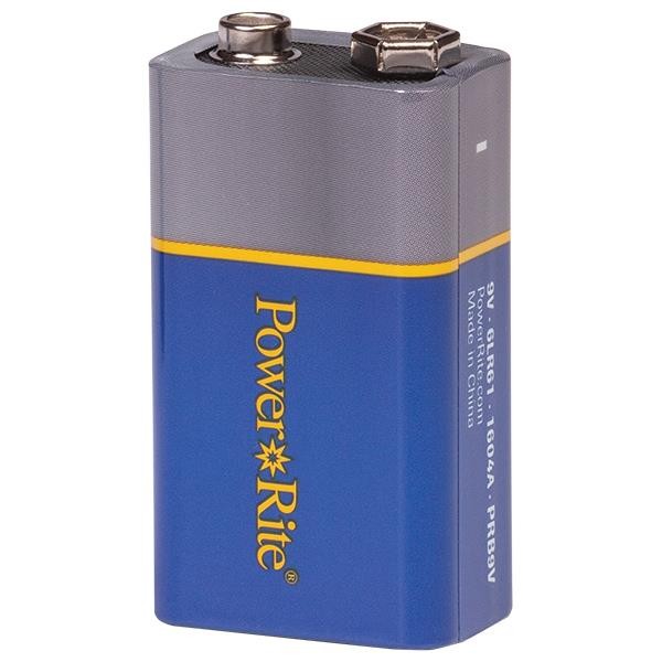 POWER RITE 9VBPRB 9V Alkaline Battery EA 0.11 lb Reliable Power Source