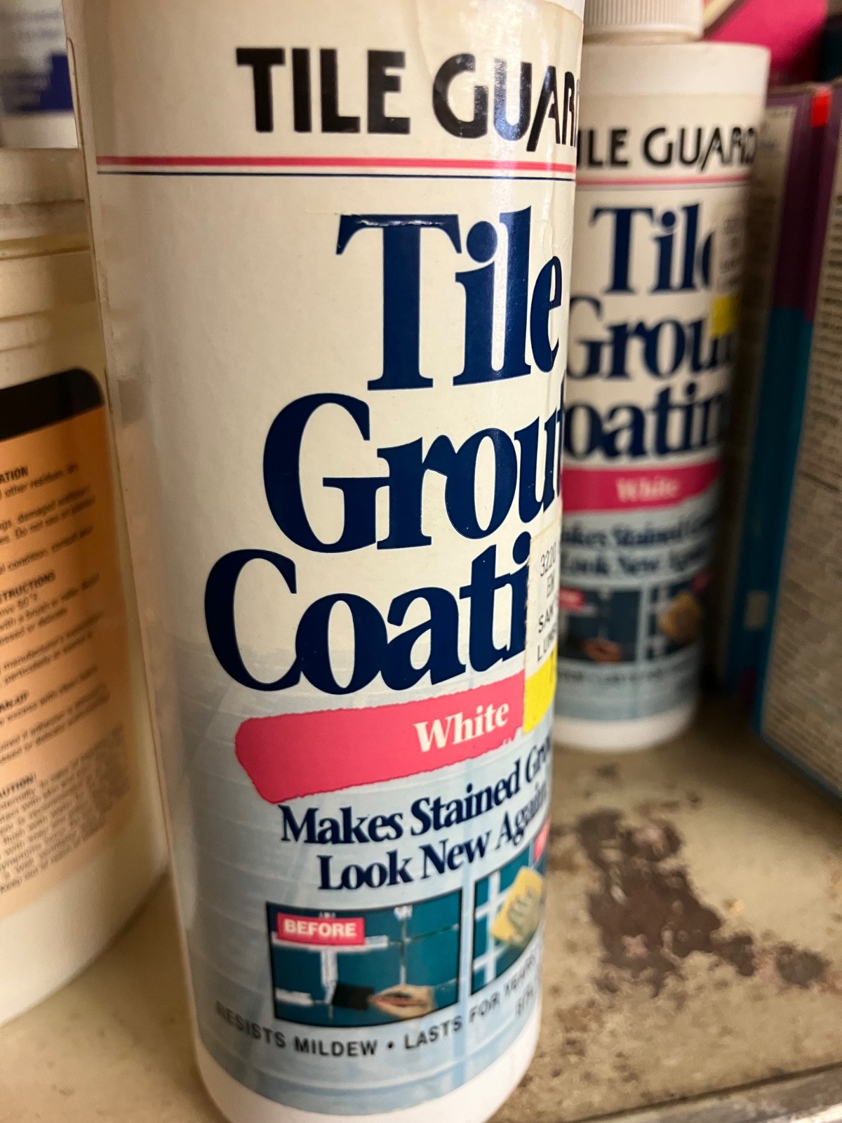 Tile Guard Tile Grout White Coating 8 Oz Bottle Cleaner Whitener Glazed Ceramic