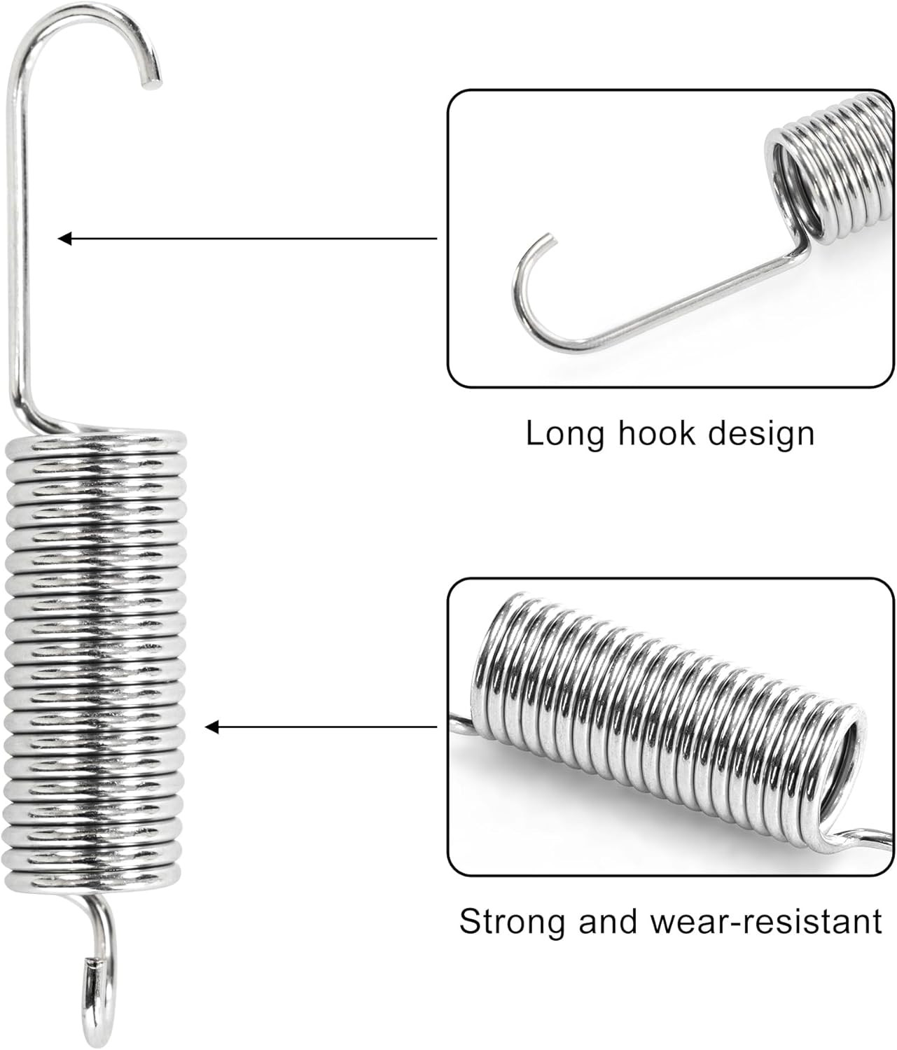 3-1/2 Inch Overall Length Recliner Sofa Chair Mechanism Tension Springs Replacem