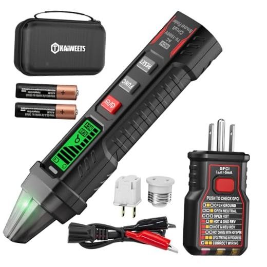 Circuit Breaker Finder with LCD Display, GFCI Outlet Tester, AC 90-130V