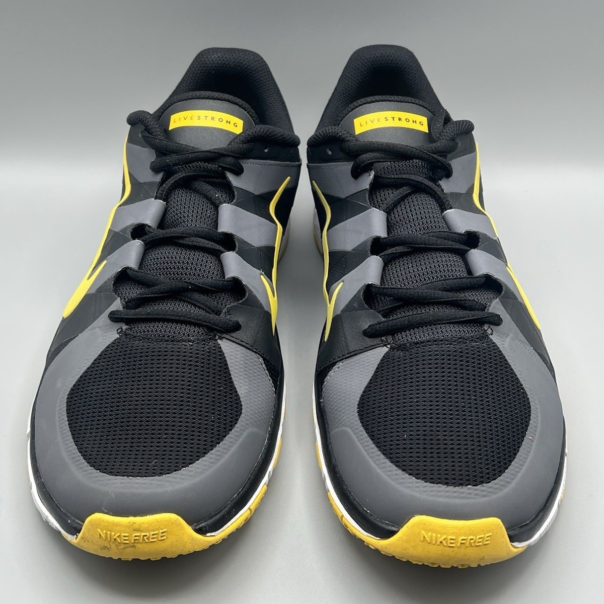Nike Free Trainer 5.0 Livestrong Black Yellow Training - Men's Size 14 USED