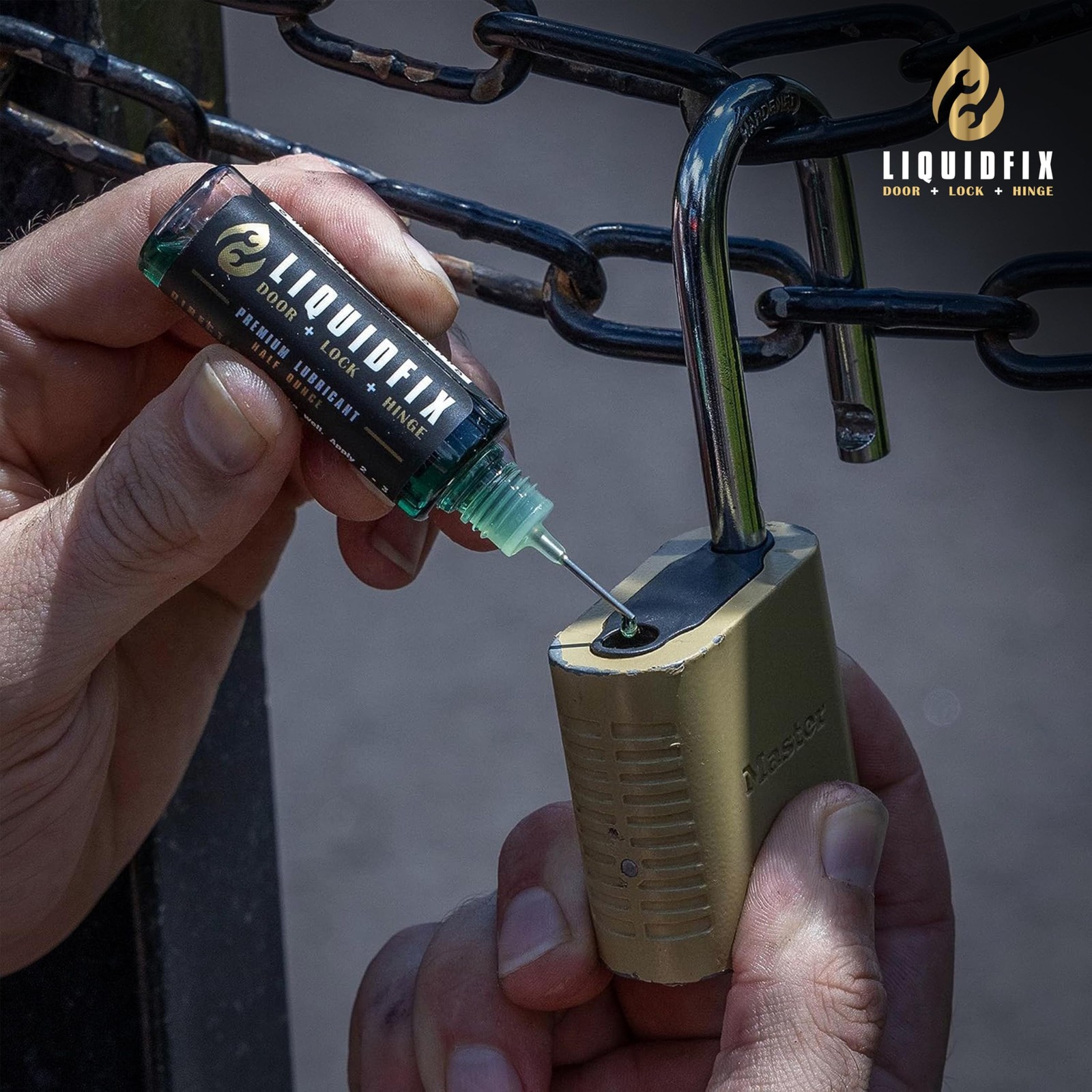 LiquidFix Door, Lock, and Hinge Lubricant | 4 oz Dropper + 0.5 Needle 1 Pack