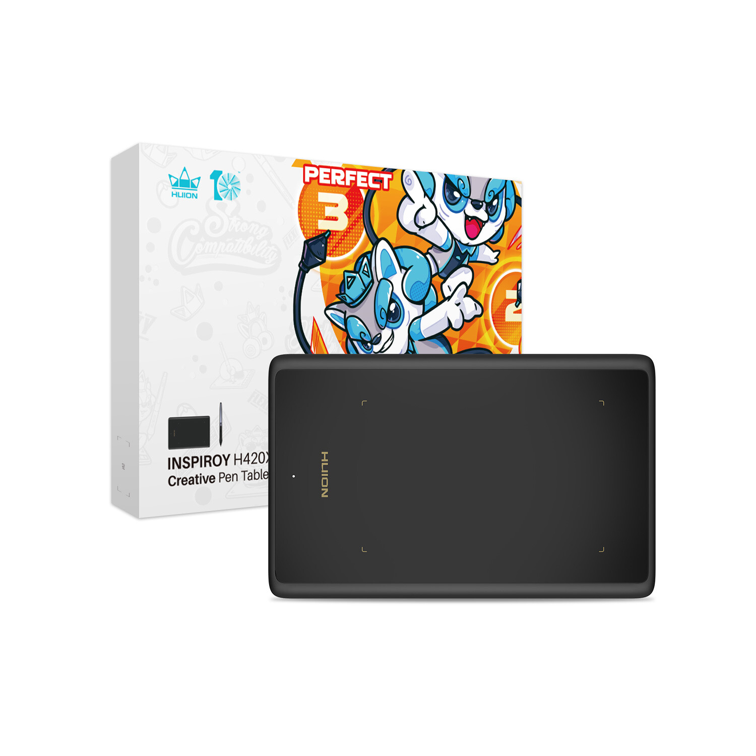 HUION Inspiroy H420X Graphics Drawing Tablet Android Supported Online Teaching